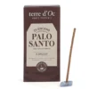 Coffret 25 bâtons d’encens Palo Santo du Pérou et support en pierre terre d'Oc