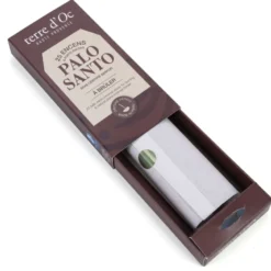 Coffret 25 bâtons d’encens Palo Santo du Pérou et support en pierre terre d'Oc