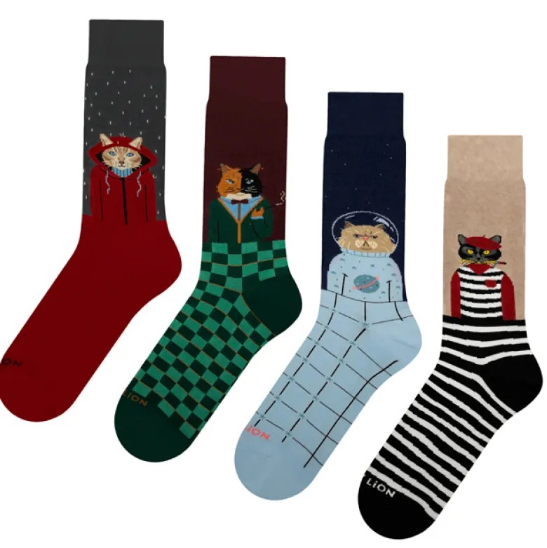 Coffret chaussettes chat L
