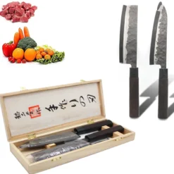 Coffret couteaux de cuisine haut de gamme lames acier japonais