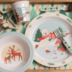 Coffret déjeuner 5 pièces hiver patinoir