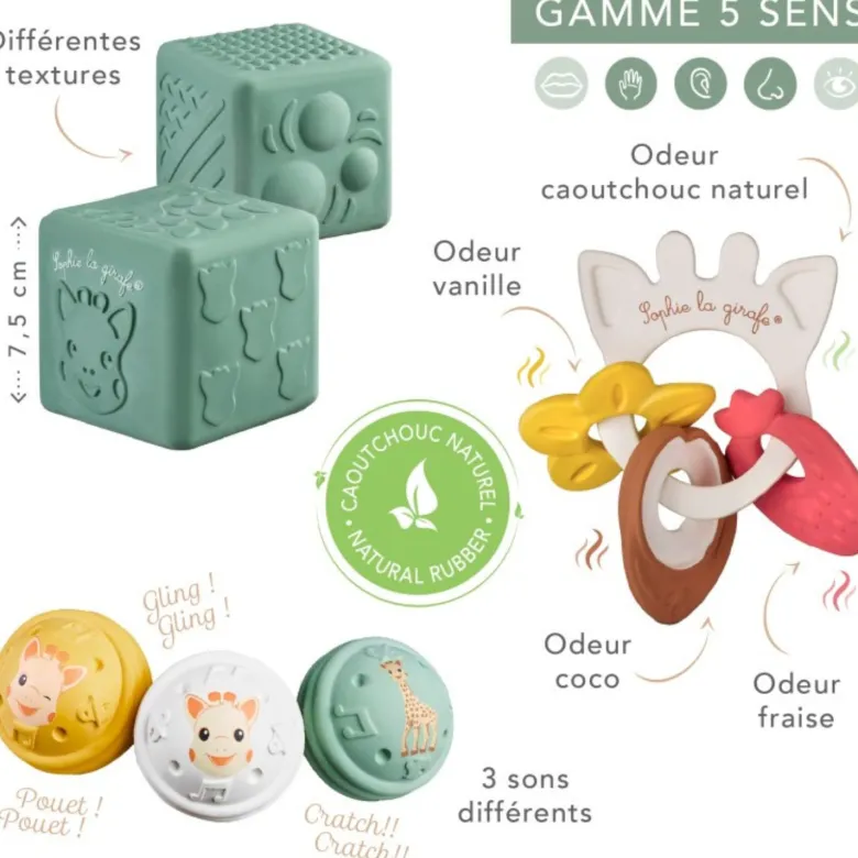 Coffret d'éveil sensoriel sophie la girafe