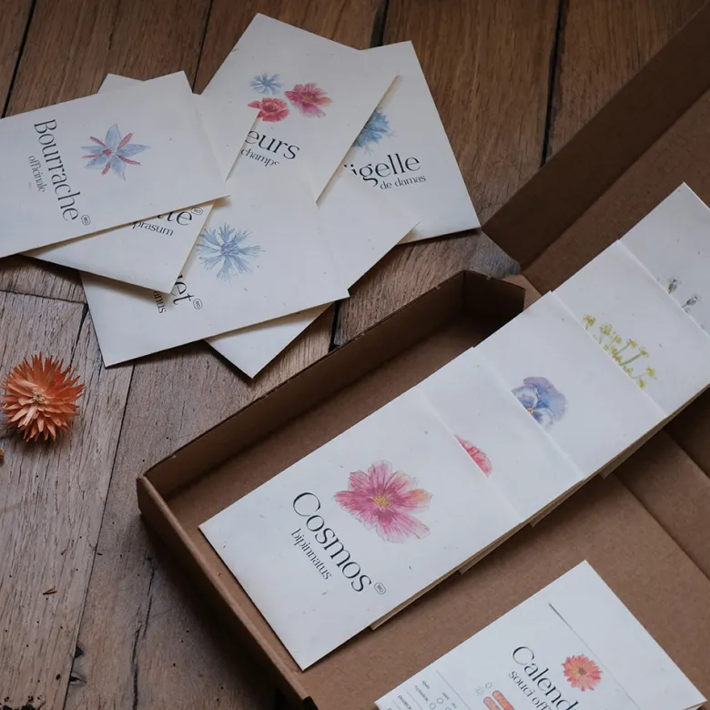 Coffret fleurs • 12 sachets de graines