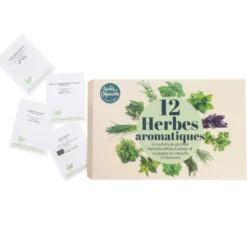 Coffret 12 herbes aromatiques à cultiver Radis et Capucine