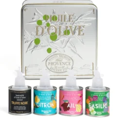 Coffret 4 huiles d'olive extra vierges aromatisées Maison Brémond Provence