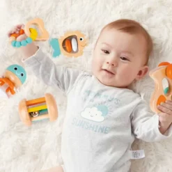 Coffret 5 jouets d'éveil sensoriel en bois Hape