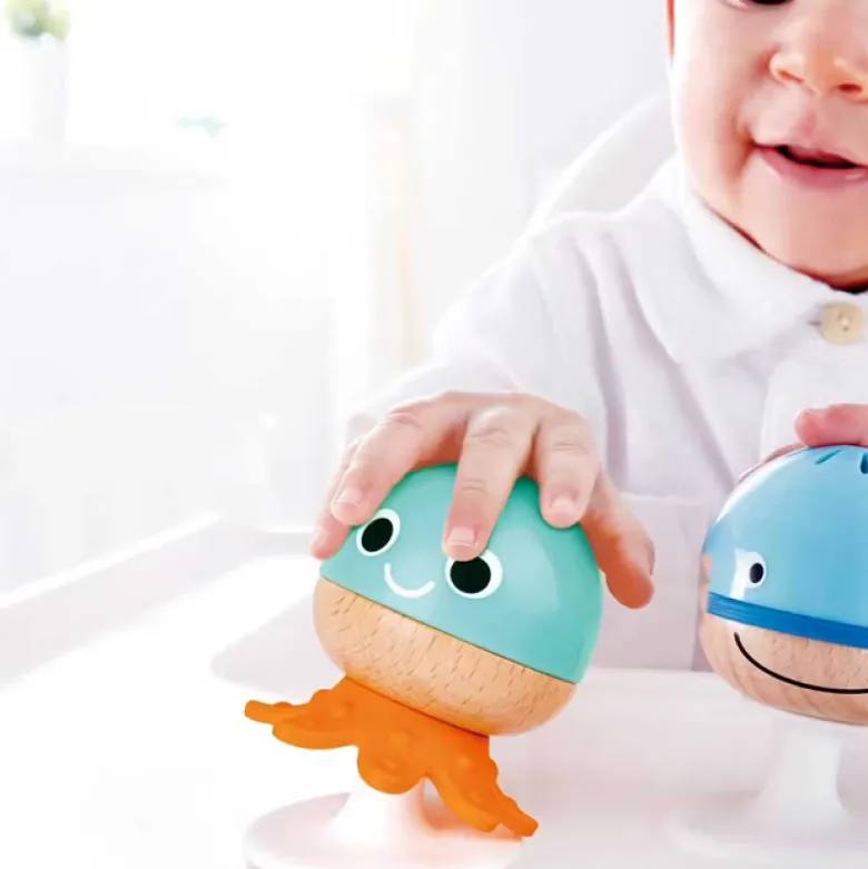 Coffret 5 jouets d'éveil sensoriel en bois Hape