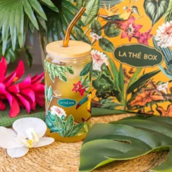 Coffret - jungle tropicale avec grand verre