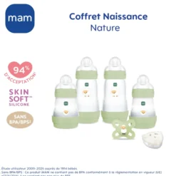 Coffret naissance nature (4 biberons+1 sucette+1 boîte doseuse)