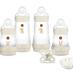 Coffret naissance sable (4 biberons + 1 sucette + 1 boîte doseuse)
