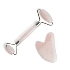 Coffret roll on et Gua Sha quartz rose