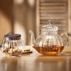 Coffret théière et sucrier citrouille