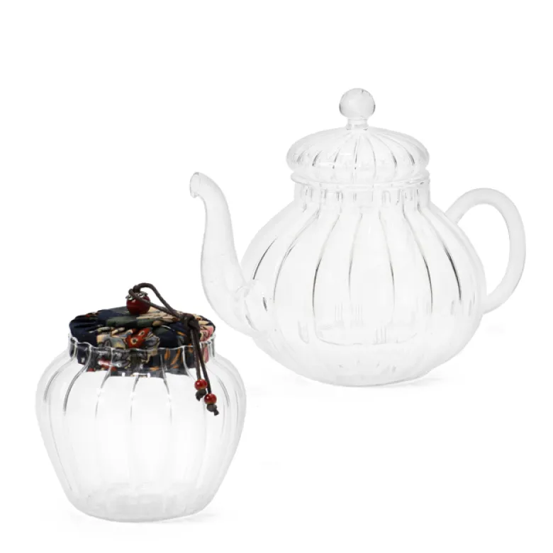 Coffret théière et sucrier citrouille