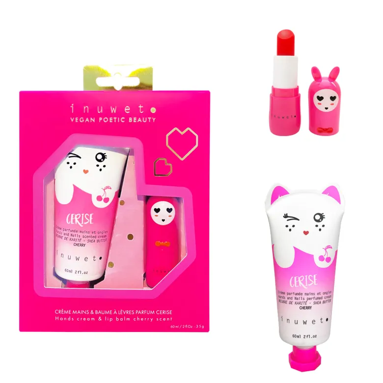 Coffret wiz baume, crème mains - cerise