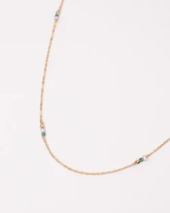 Collier - alga vert - or