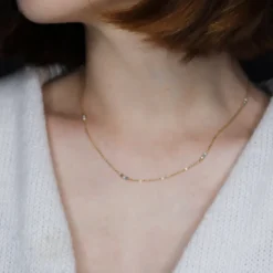 Collier - alga vert - or