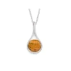 Collier argent 925 ambre baltique