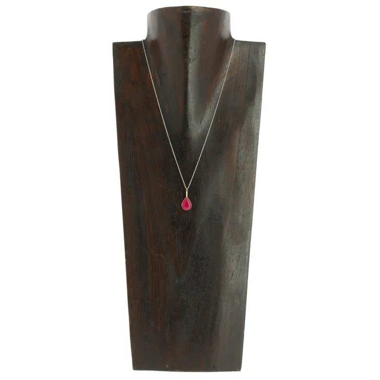Collier Octobre Agate Fuchsia