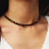 Collier oeil de tigre helena or