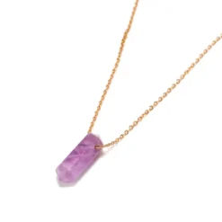 Collier pendentif en améthyste