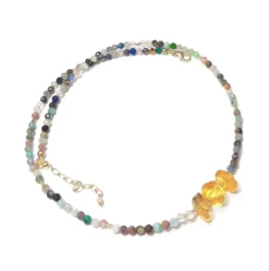 Collier pierres naturelles et ambre
