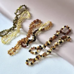 Collier pour bébé en ambre à clip