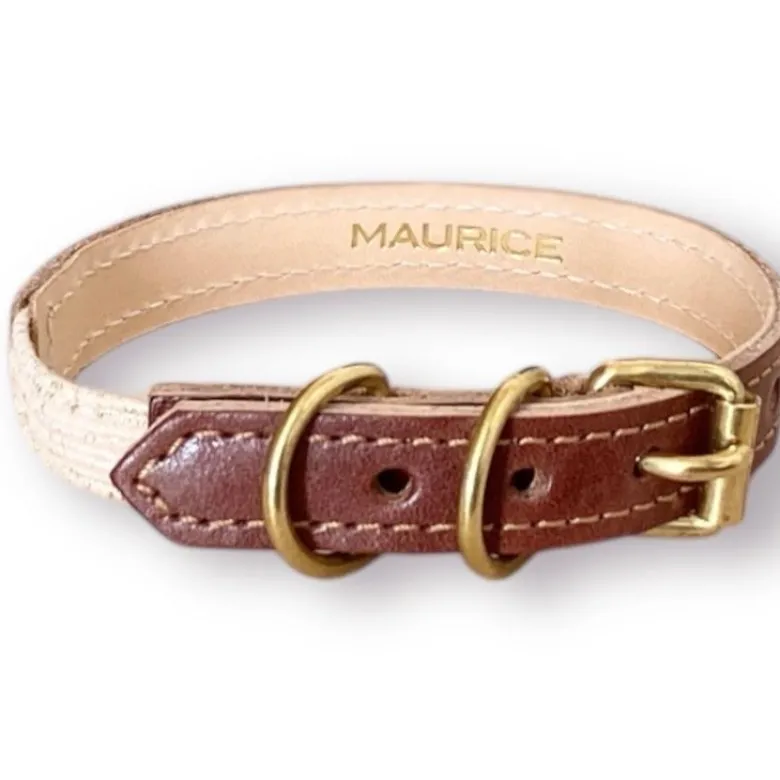 Collier pour chat acinonyx jubatus by maurice en cuir - taille 1 - marron