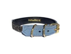 Collier pour chat panthera onca by maurice en nubuck - taille 2 - bleu