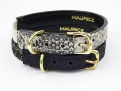 Collier pour chat panthera pardus by maurice en cuir - taille 2 - noir