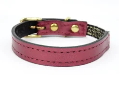 Collier pour chat panthera pardus by maurice en cuir - taille 2 - rouge