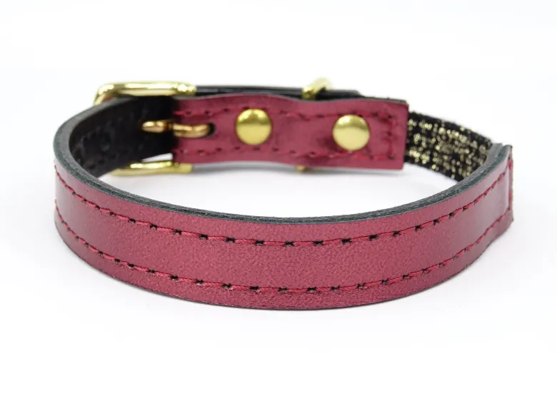 Collier pour chat panthera pardus by maurice en cuir - taille 2 - rouge