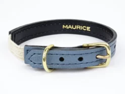 Collier pour chat panthera pardus by maurice en cuir - taille 1 - bleu
