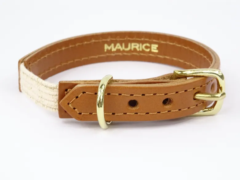 Collier pour chat panthera tigris by maurice en cuir - taille 2 - marron
