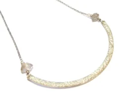 Collier quartz diamant