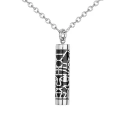 Collier tiki noir en acier
