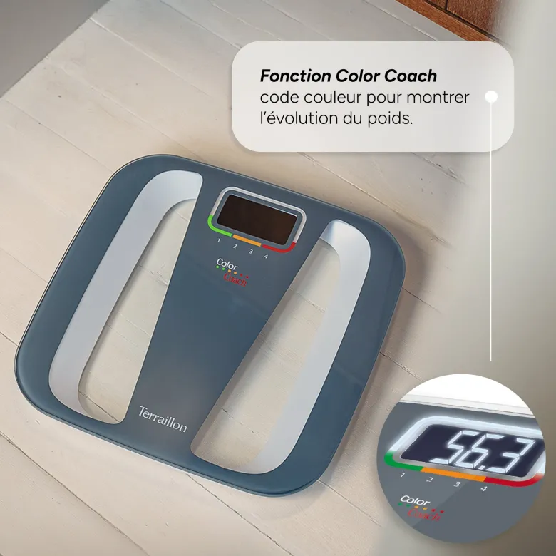 Color coach quattro - pèse personne iconique avec coaching couleur