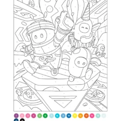 Coloriages par numéro Jeux vidéo cute
