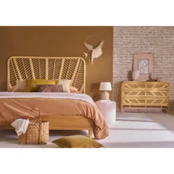 Commode en rotin 3 tiroirs l120 cm galon