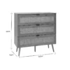 Commode finition bois clair, cannage en rotin 3 tiroirs l100 cm manille