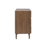 Commode finition bois foncé noyer 3 tiroirs l80 cm sanaa