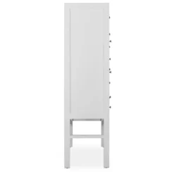 Commode 18 tiroirs bronze bois blanc -
