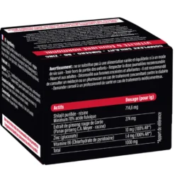Complexe Shilajit de l’Himalaya & ginseng rouge de Corée vitamine B6 zinc 30