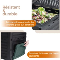 Composteur de jardin - 300 l