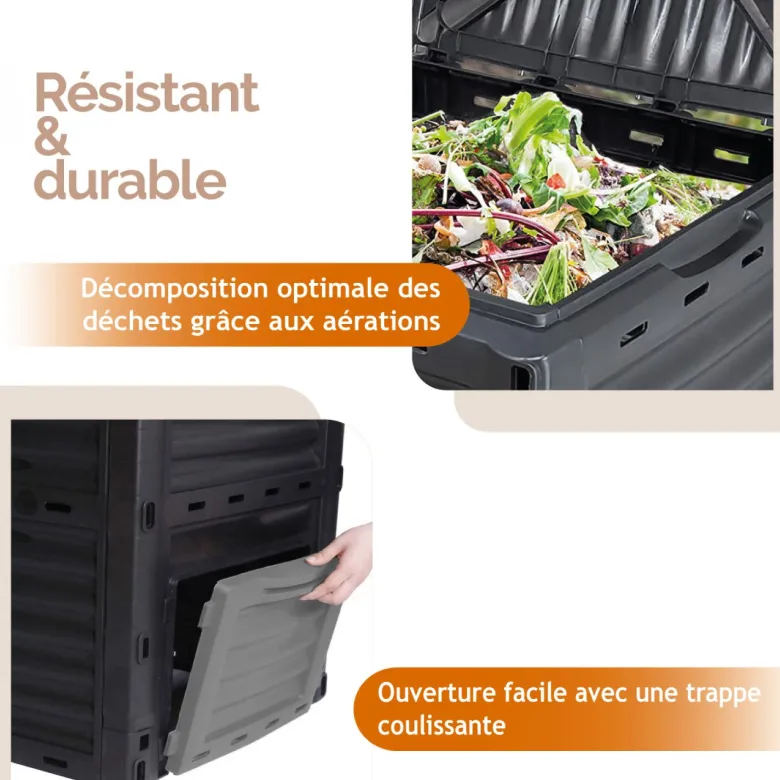 Composteur de jardin 300L