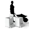 Composteur d'extérieur 90l noir