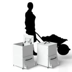 Composteur d'extérieur 90l noir