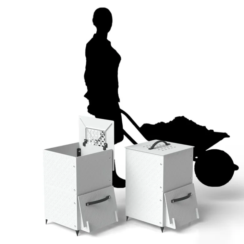 Composteur d'extérieur 90l noir