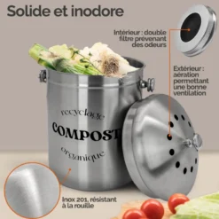 Composteur, poubelle bac de 5L