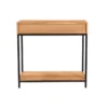 Console avec rangements 2 tiroirs en bois massif et métal noir l80 cm axelle