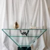 Console en verre et marbre n°601